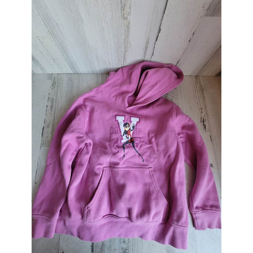 Disney youth MVP violet Incredibles superhero pink hoodie Medium 7/8